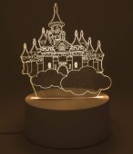 Luz noturna USB Plastique Château Disney 12cm