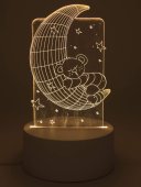 Luz noturna USB Plastique Lua 14cm