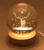 Luz noturna USB Verre Cerf 9cm