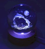 Luz noturna USB Verre Dauphin Multicolore 6cm