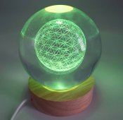 Luz noturna USB Verre Flor de Vie Multicolore 9cm