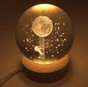 Luz noturna USB Verre Escapade Lunaire 9cm