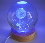 Luz noturna USB Verre Escapade Lunaire Multicolore 9cm