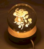 Luz noturna USB Verre Rosa 6cm