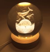 Luz noturna USB Verre Baleines 9cm