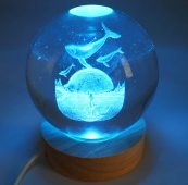 Luz noturna USB Verre Baleines Multicolore 9cm